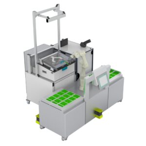 Roboter Zuführung Manueller Prüfplatz